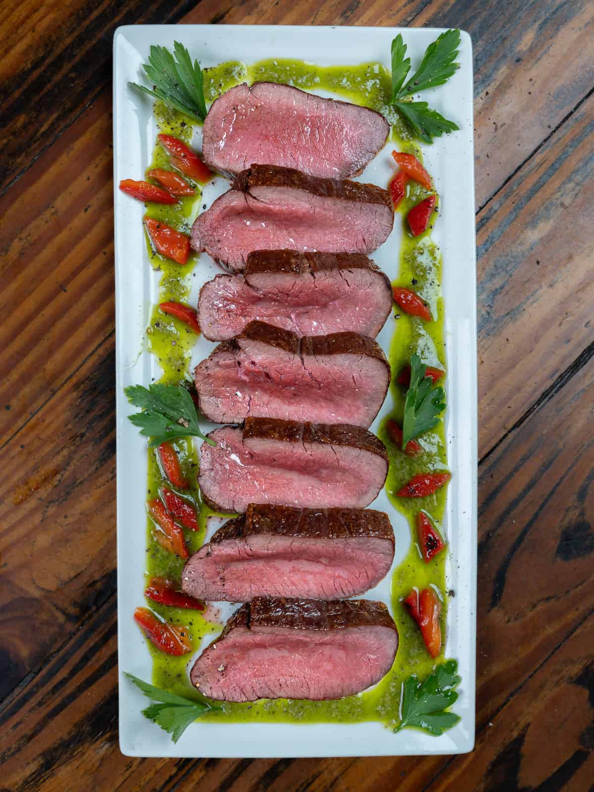 Venison Steak with Garlic Herb Marinade