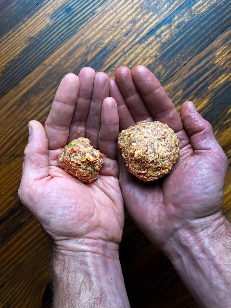 Meatball size comparing