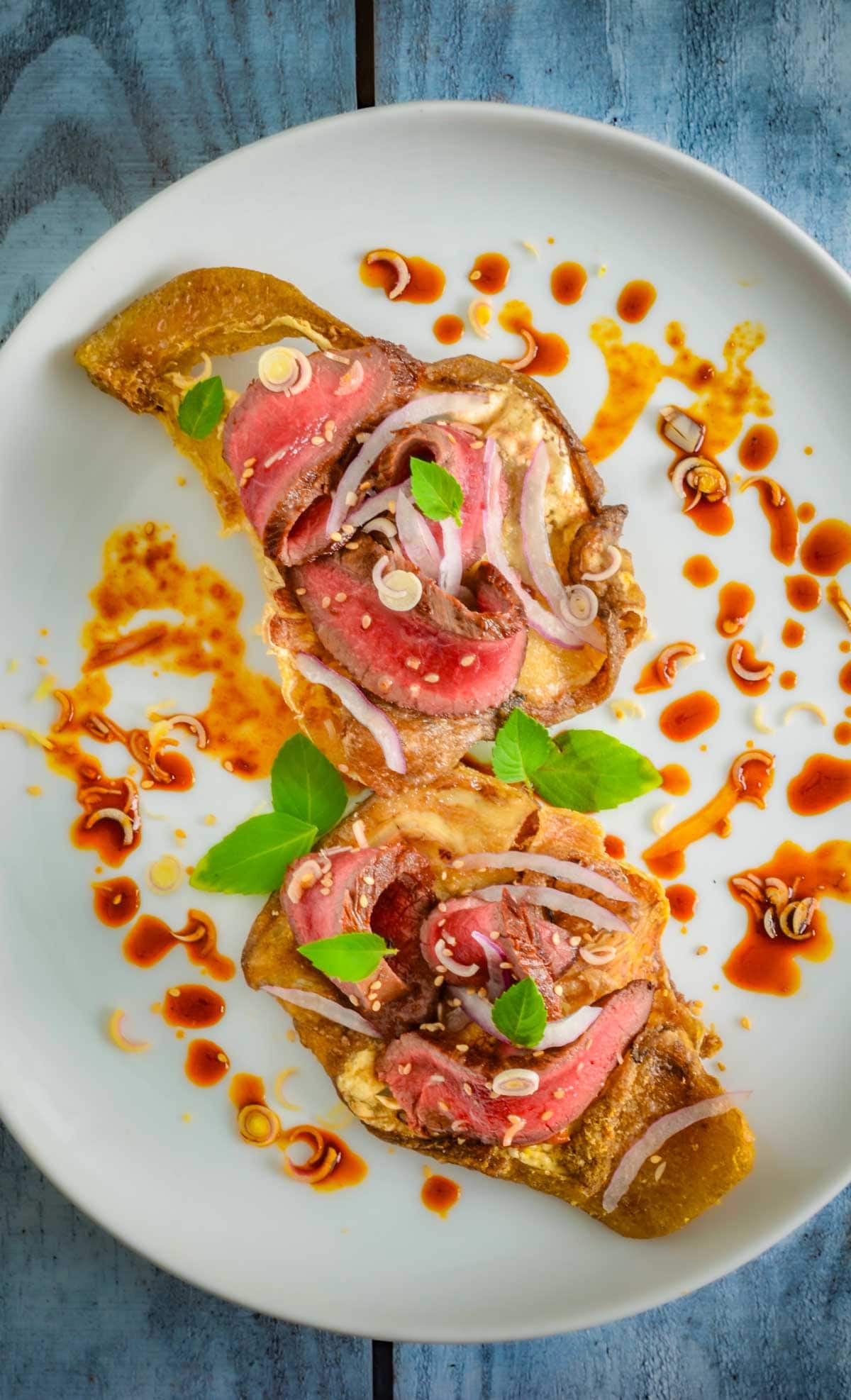venison steak salad.