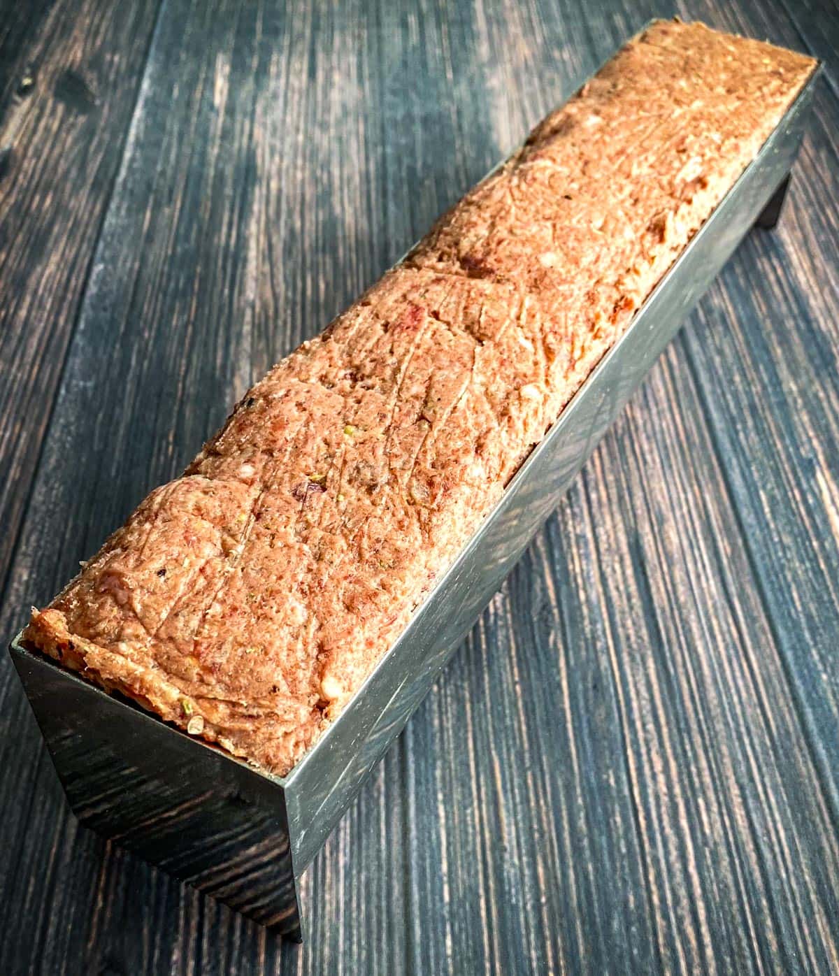 venison gyro meat in a pan.