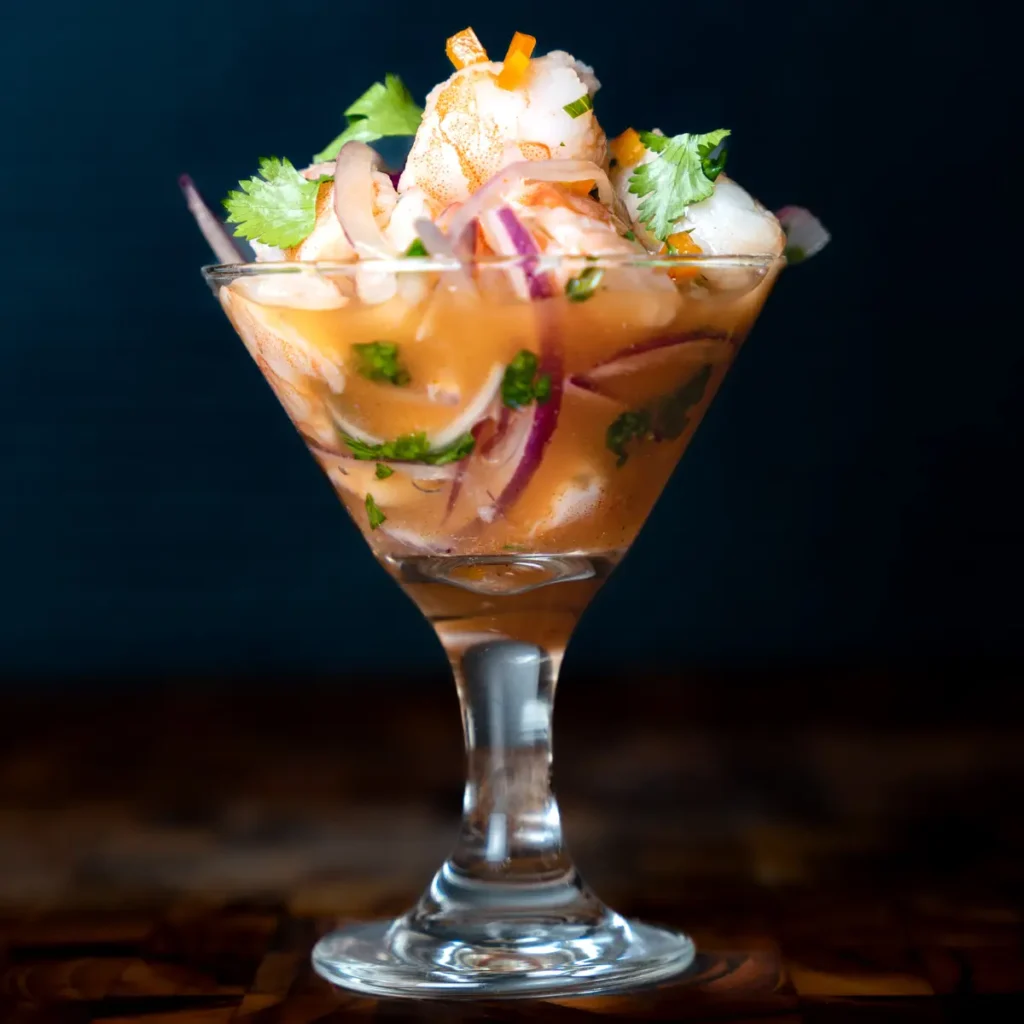 Peruvian shrimp ceviche