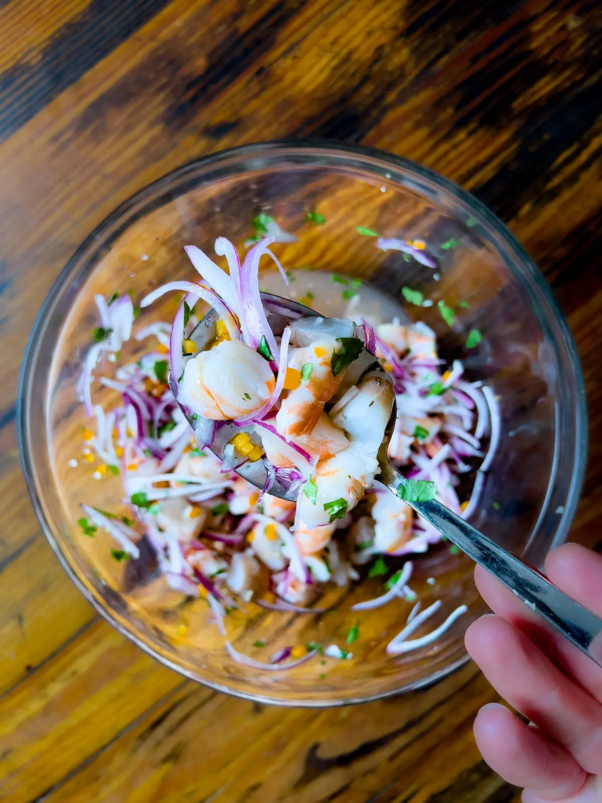 Peru shrimp ceviche