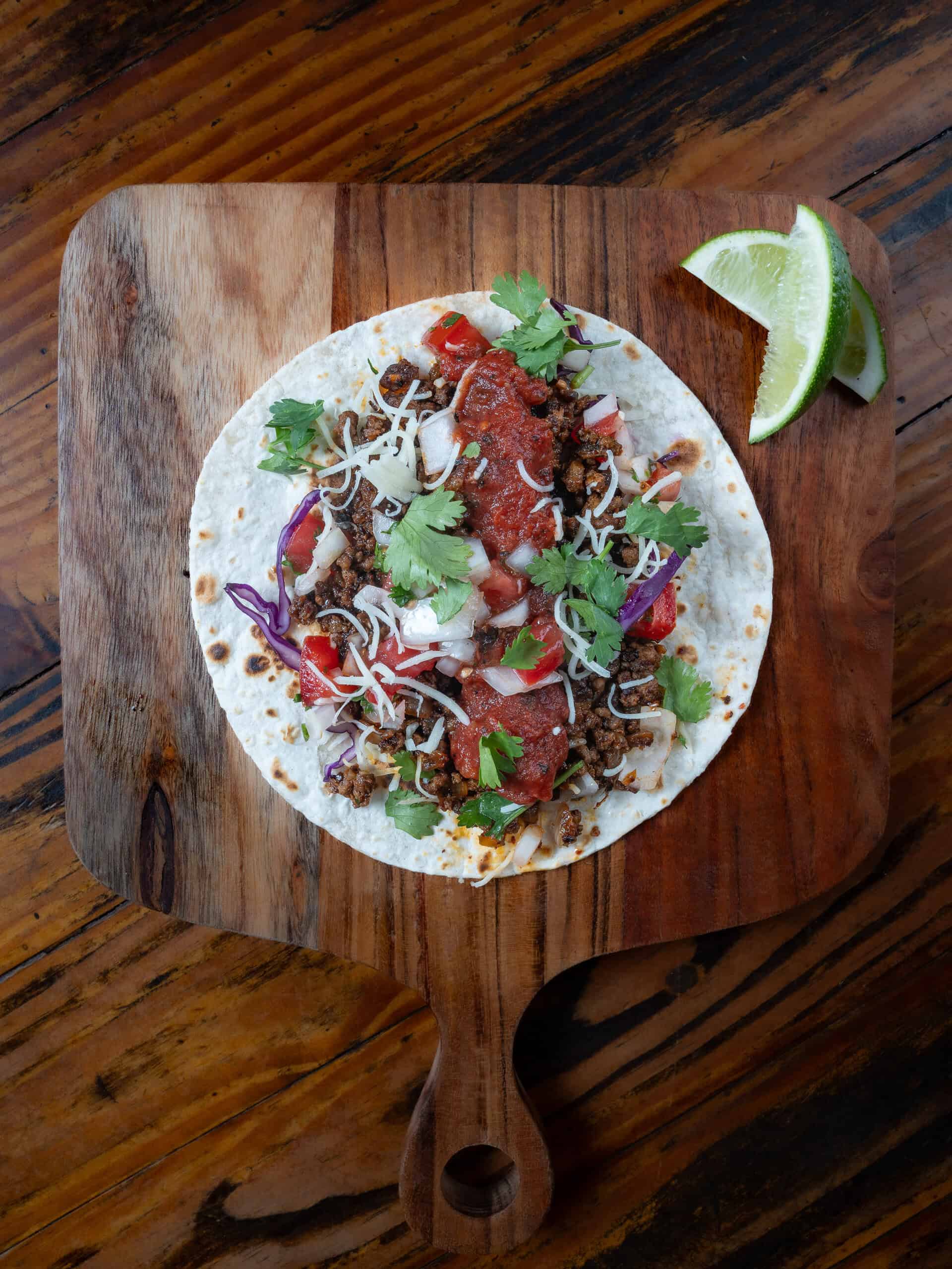Venison taco serving platter