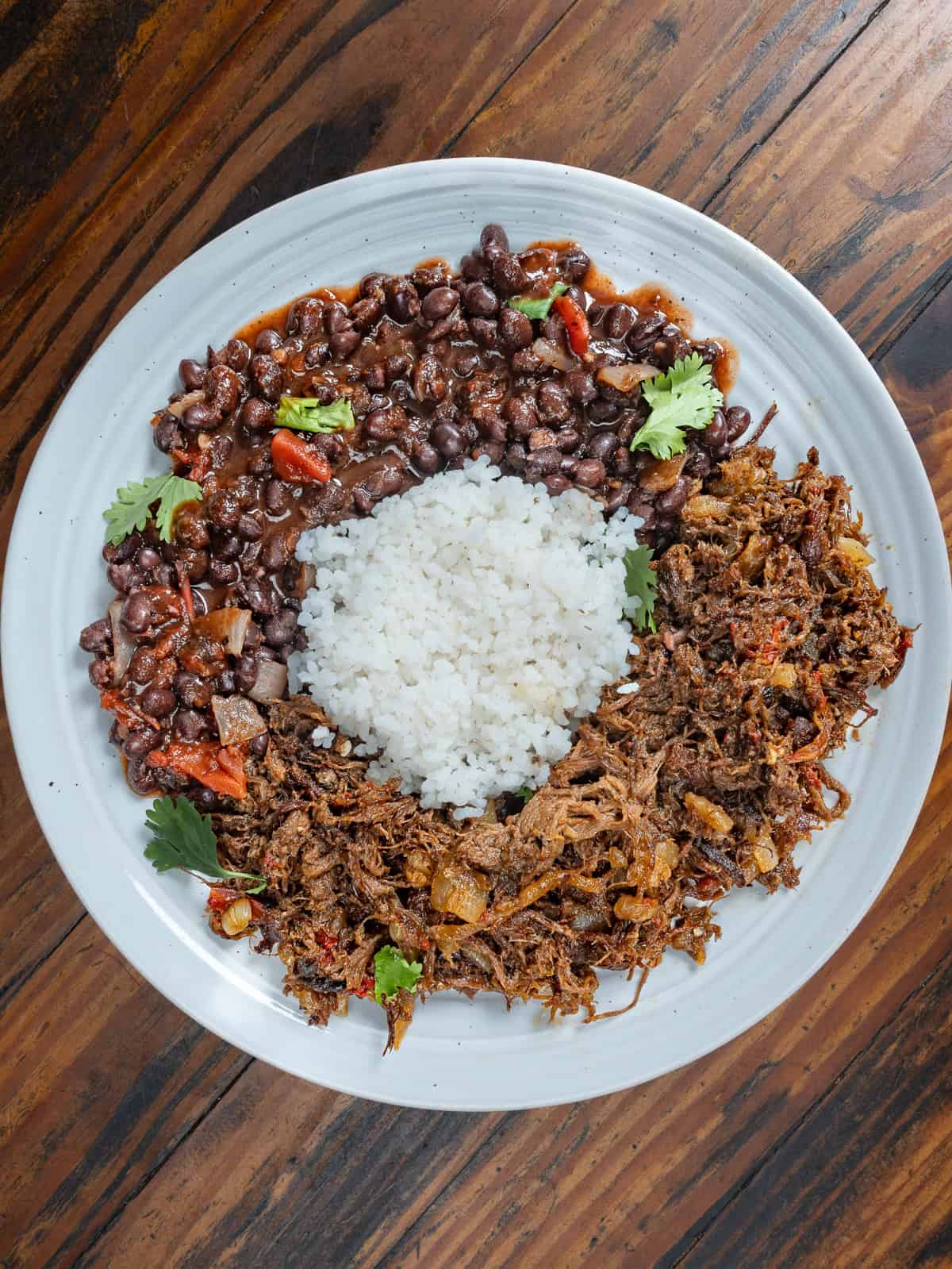 Pabellon Criollo with rice and beans