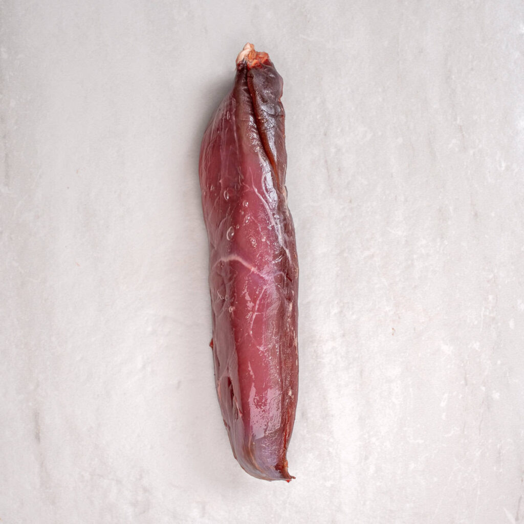 Venison eye of round whole.