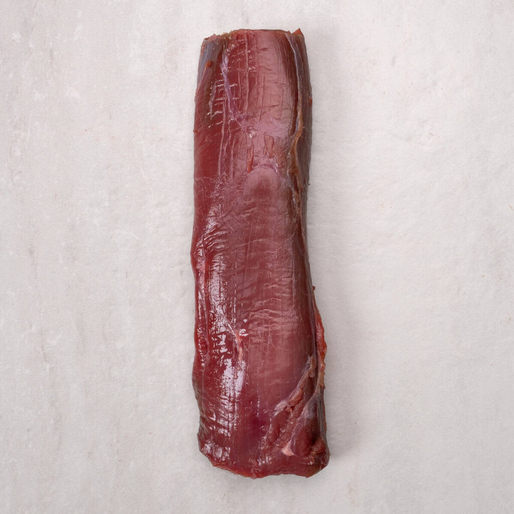 Venison eye of round trimmed.