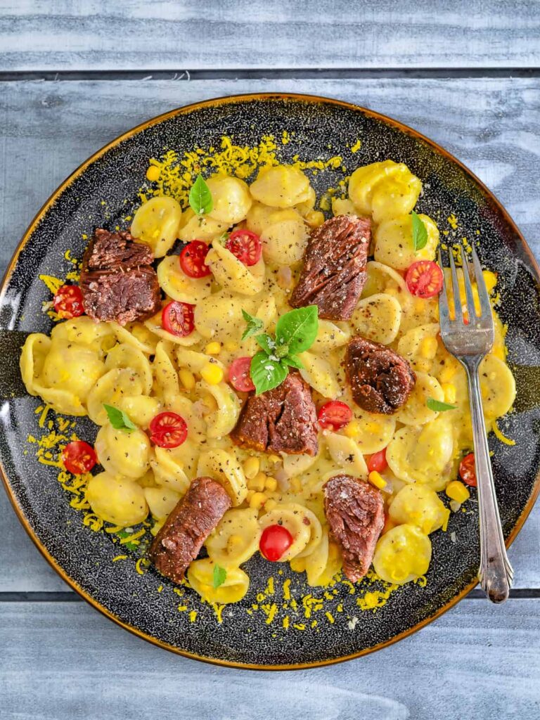Venison pasta