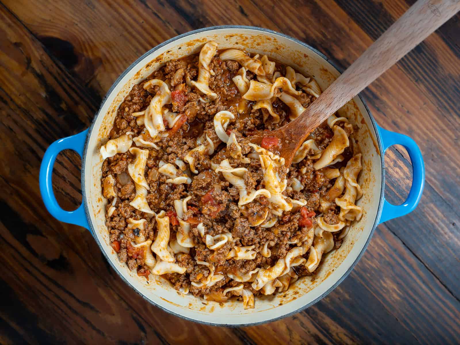 Venison goulash in ducth oven.