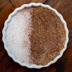 venison sausage seasoning mix in a bowl