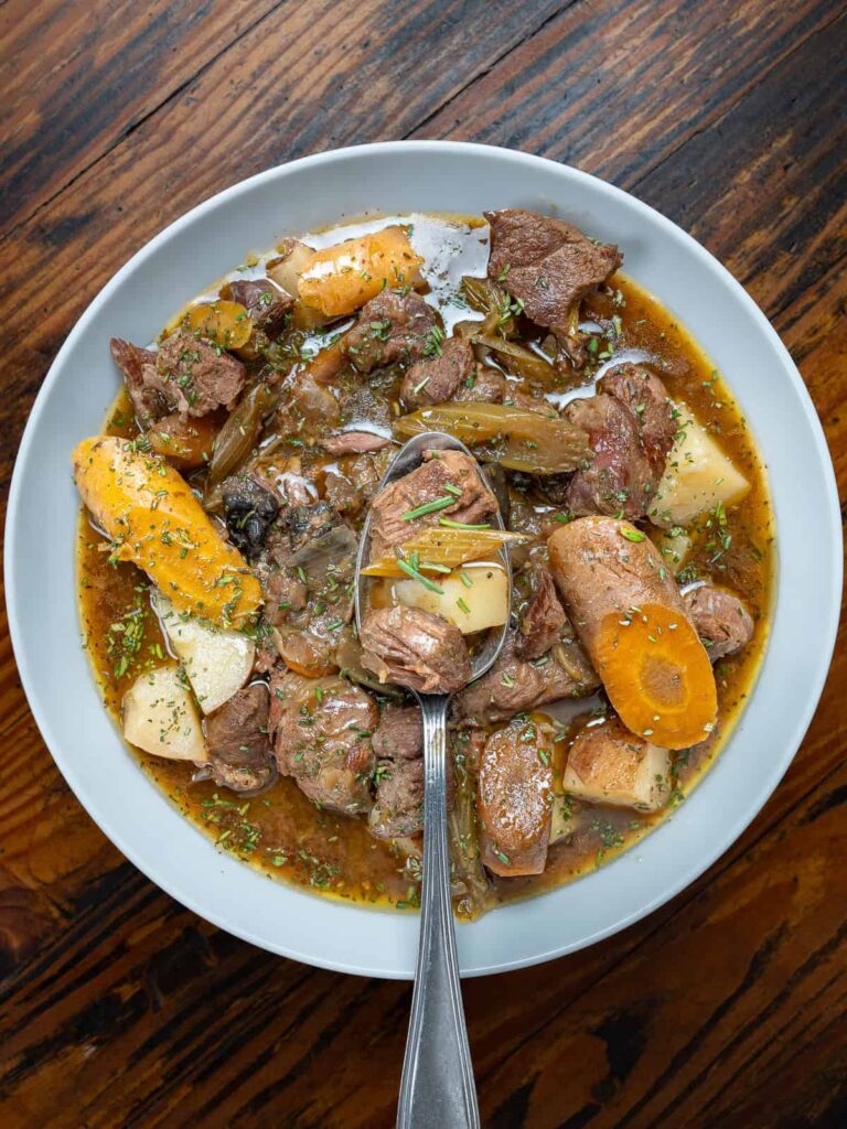 Slow cooker venison stew
