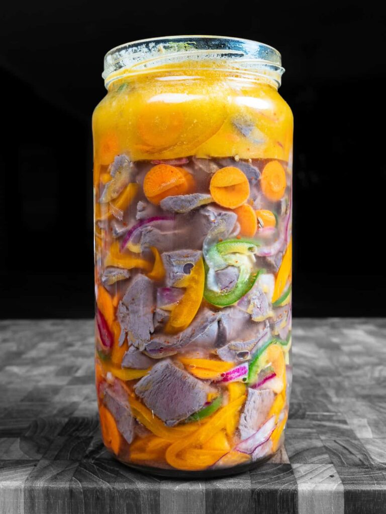 pickled deer heart