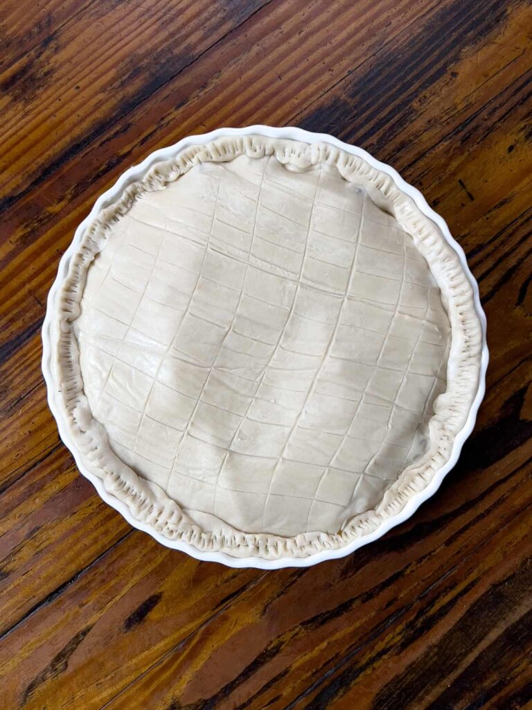 Unbaked venison pie.