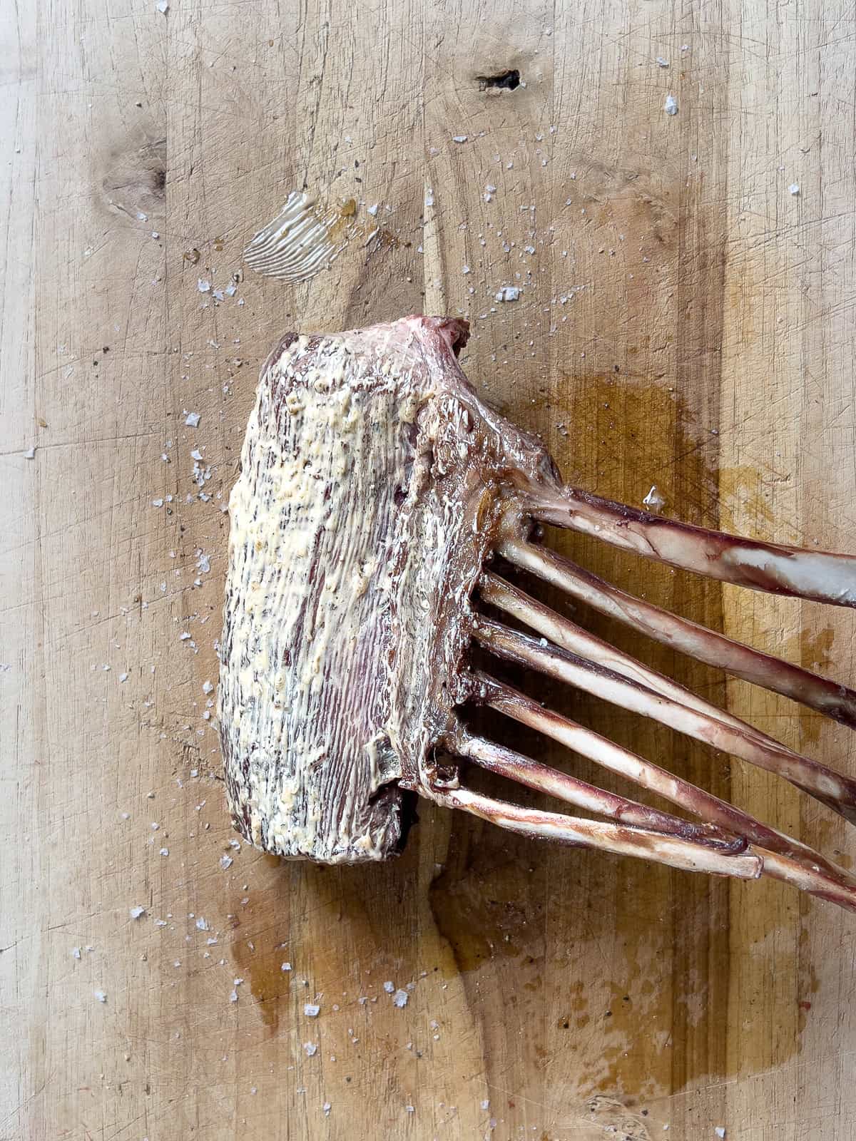 Venison coated in Dijon.