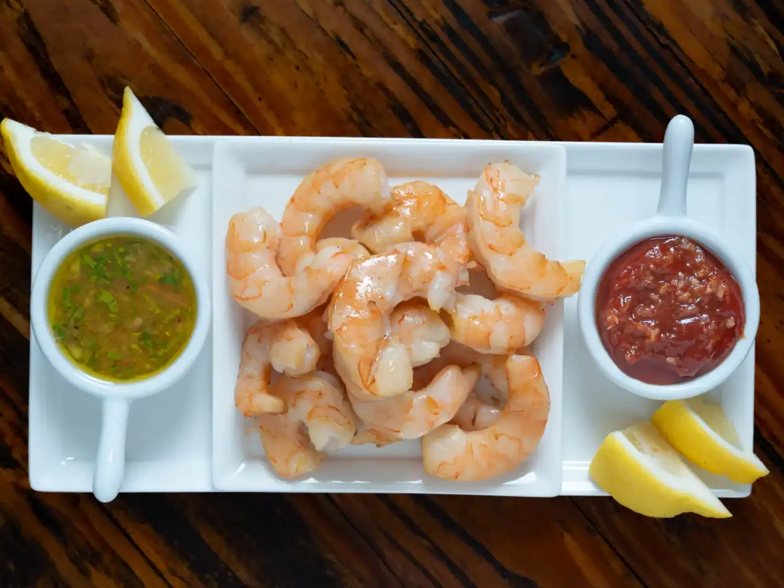 smoked shrimp on a plate