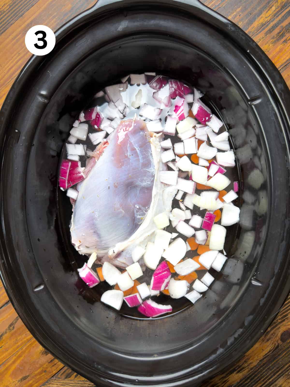 Thai-Fish-Sauce-Dressing Brined venison roast in a crockpot.
